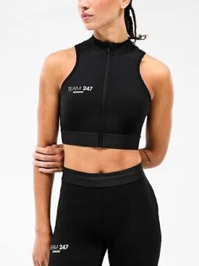 Represent 247 Zip Front Performance Crop